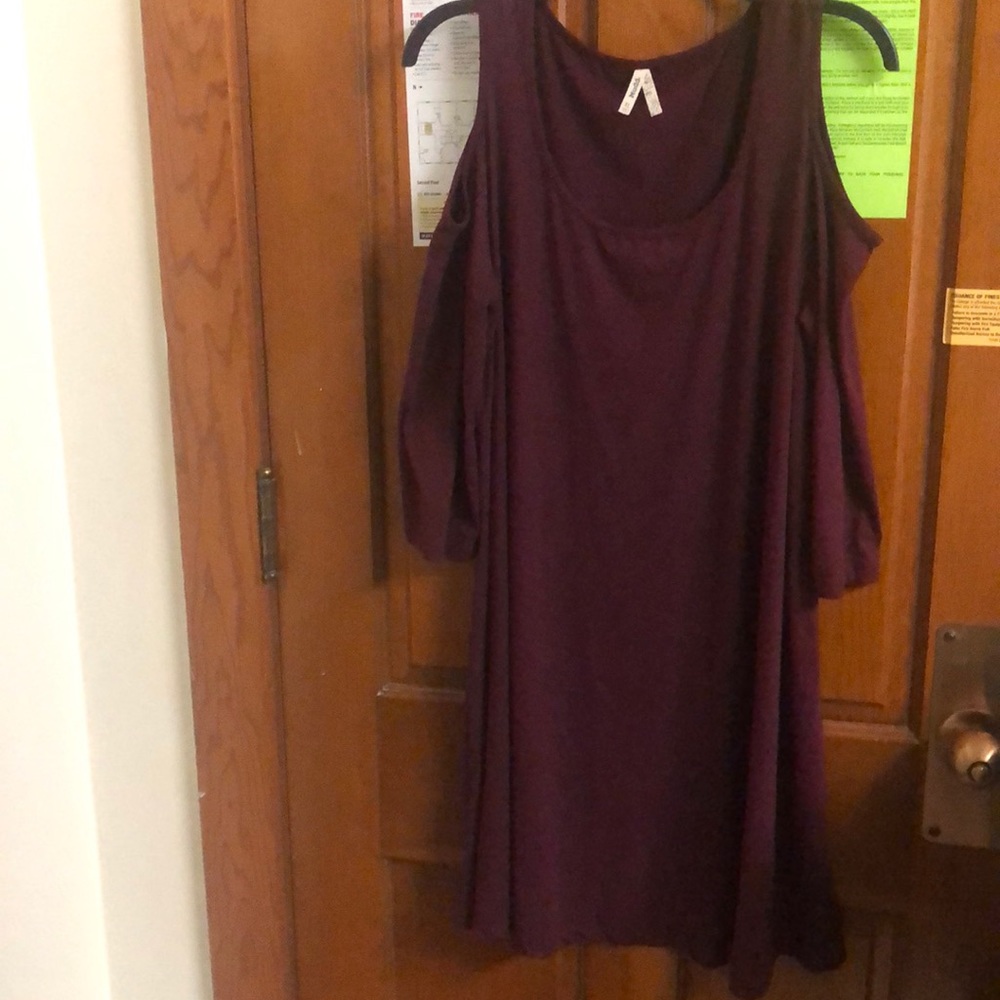 Maroon Size XL off the shoulder dress